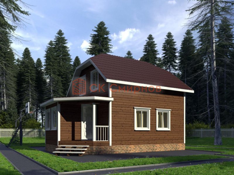 Фасады домов с мансардной крышей