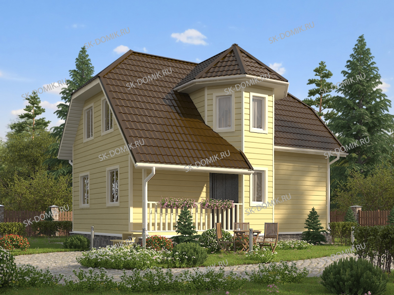 Дом с мансардной крышей