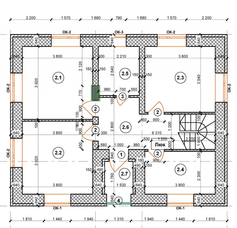 Проект одноэтажный дом 15x18