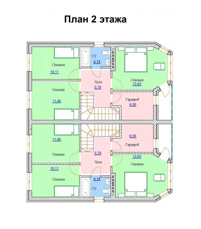 Дом 110 кв.м двухэтажные
