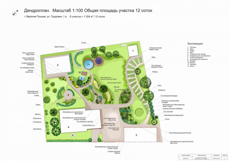Генплан садового участка 10 соток