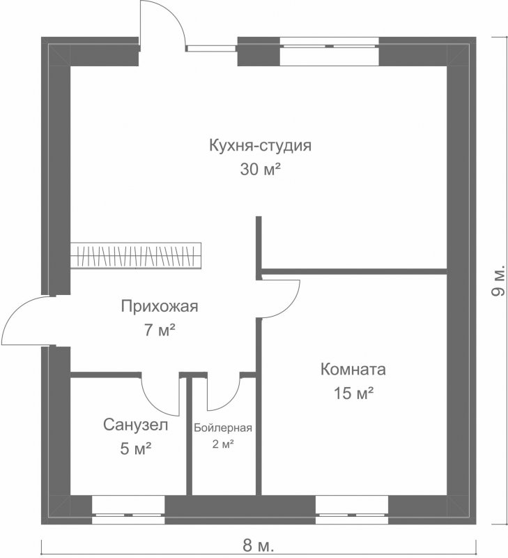 Дом на 60 квадратов проект