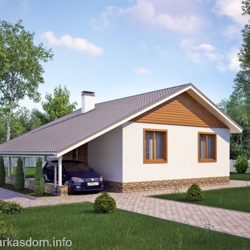 Одноэтажный дом каркас