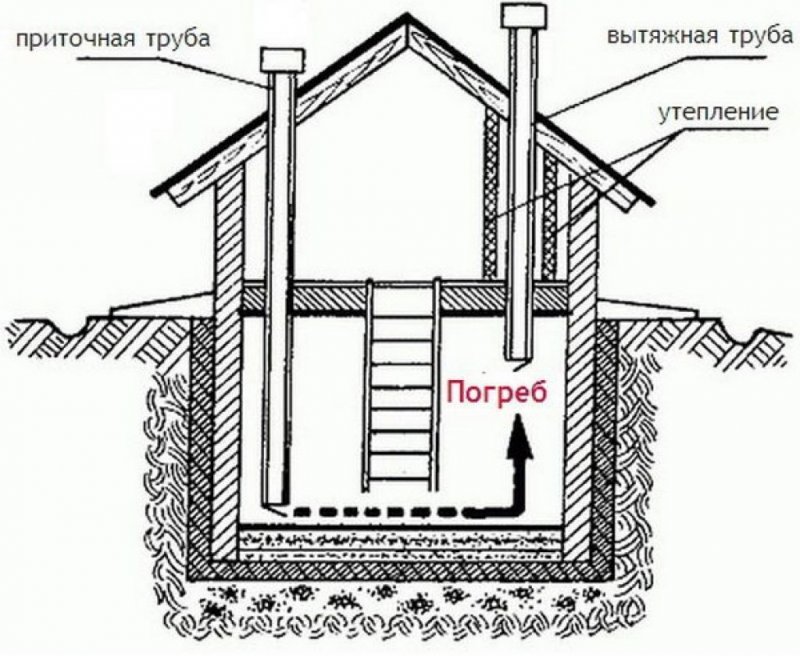 Вытяжка в погребе