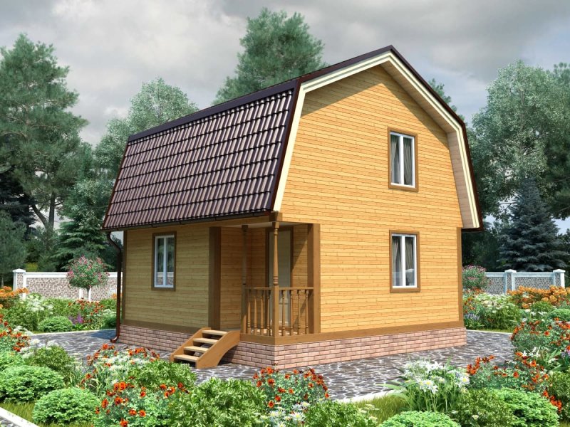 Планировка дачного домика 6х6 двухэтажный