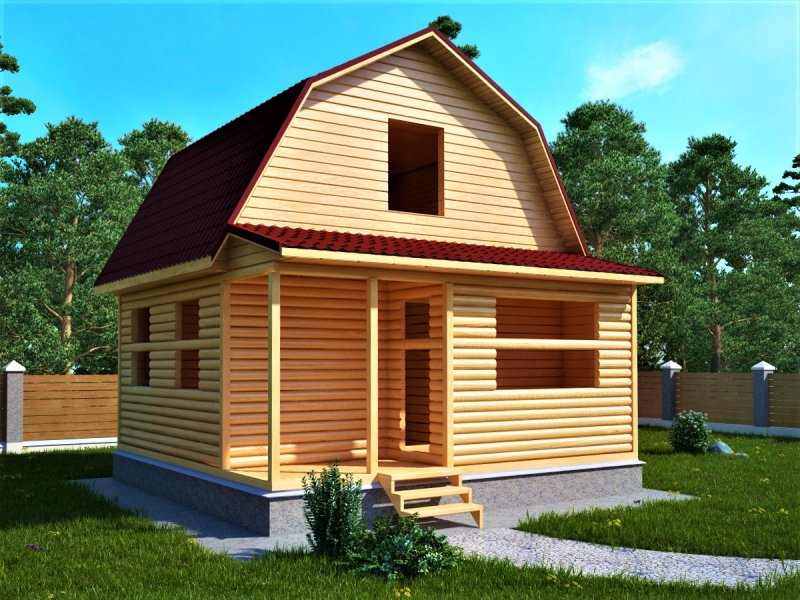 Дачный дом 4х4 каркасник