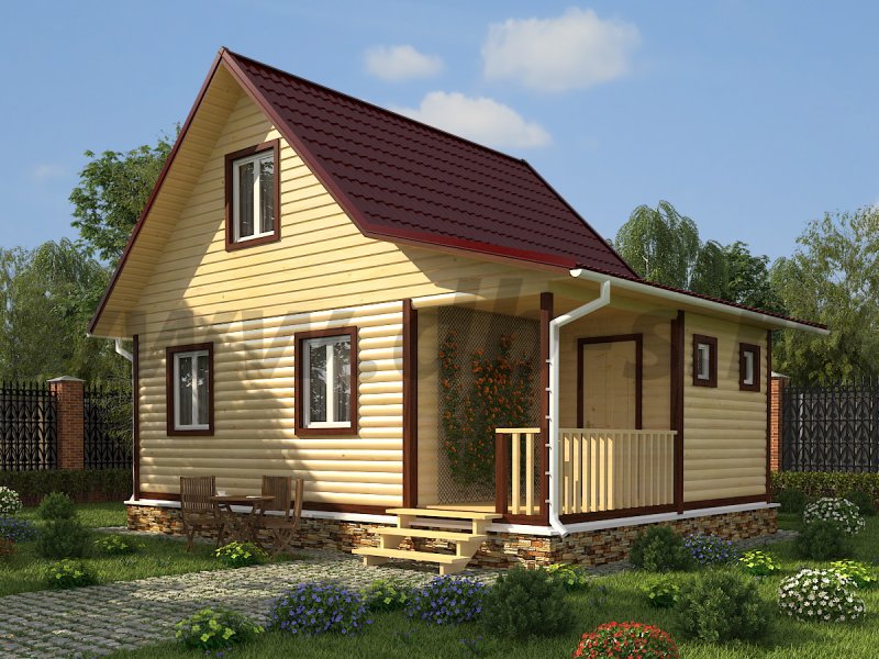 Двухэтажный каркасник 6х7
