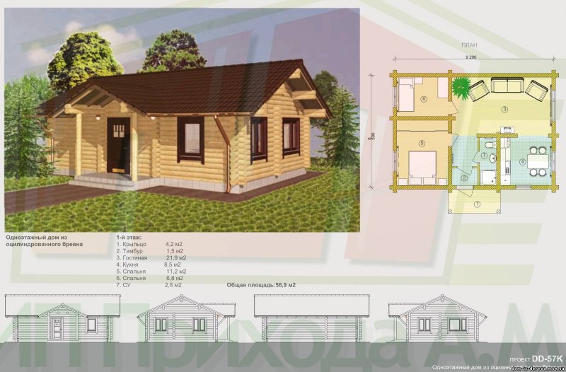 Проекты домов и коттеджей одноэтажных