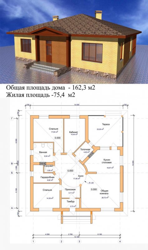 Планировка американского двухэтажного дома