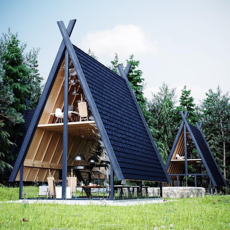 Дом шалаш a-frame