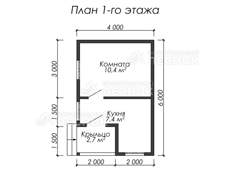 Каркасный дом 6 на 6 одноэтажный планировка