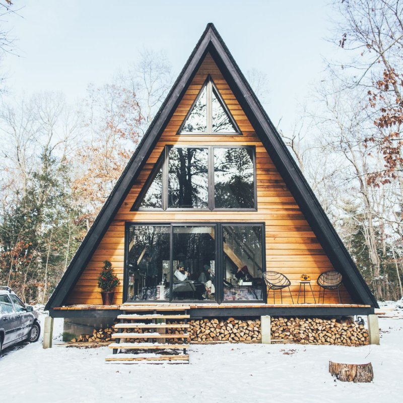 А-образный дом. A-frame. Дом шалаш.