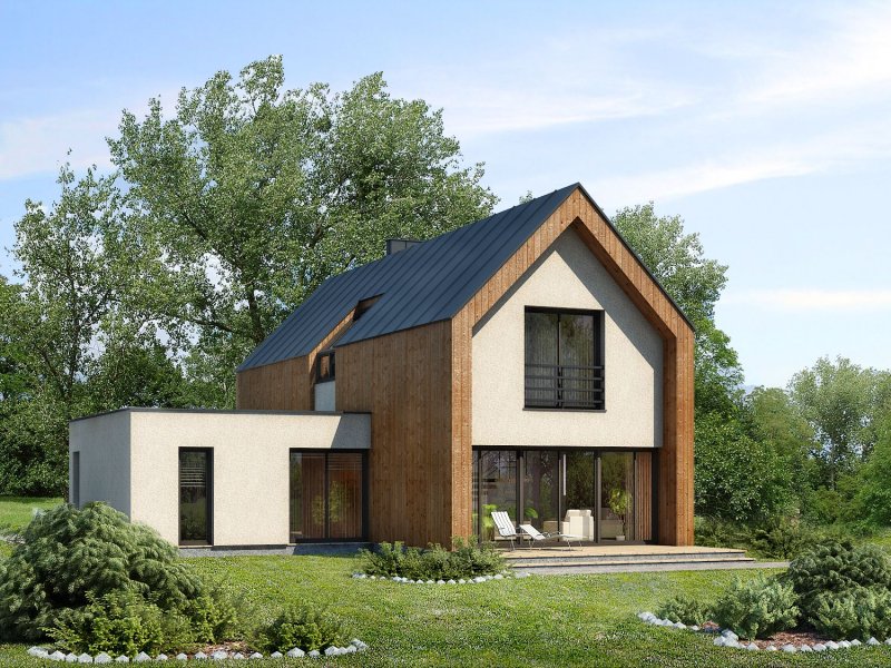 Двухэтажный дом в стиле Barnhouse