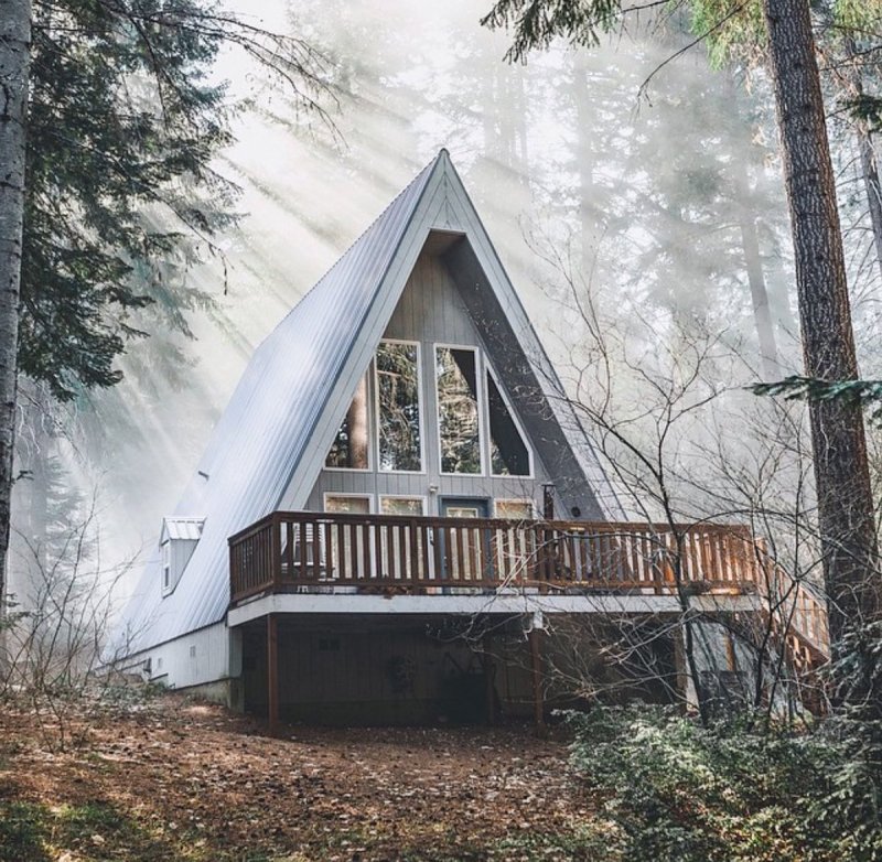 Дом-шалаш (или a-frame House )