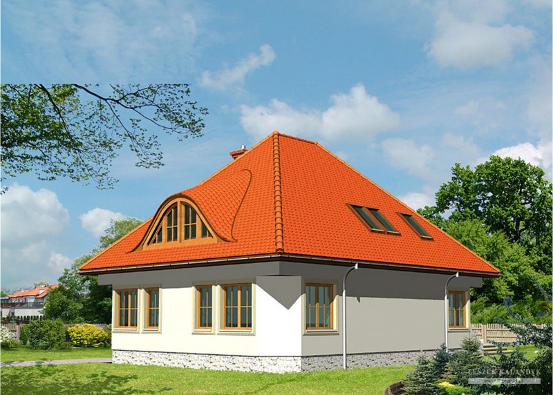 Баня из бруса с мансардой и террасой