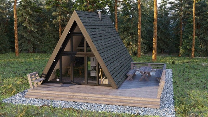 Дом шалаш a-frame