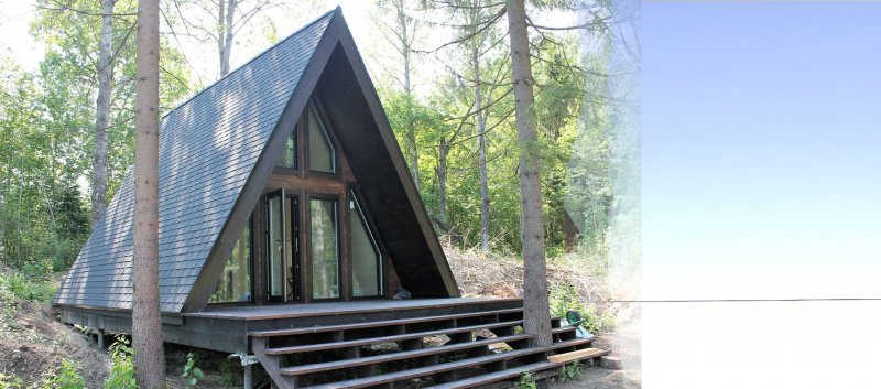Дом-шалаш (или a-frame House )