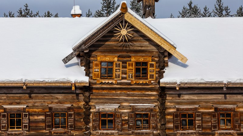 Двор Северной избы Архангельская Губерния