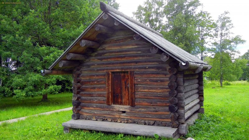 Срубный дом в древней Руси