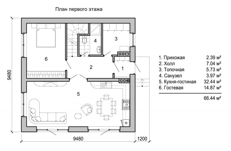 Проекты домов 80 м2 2 этажный