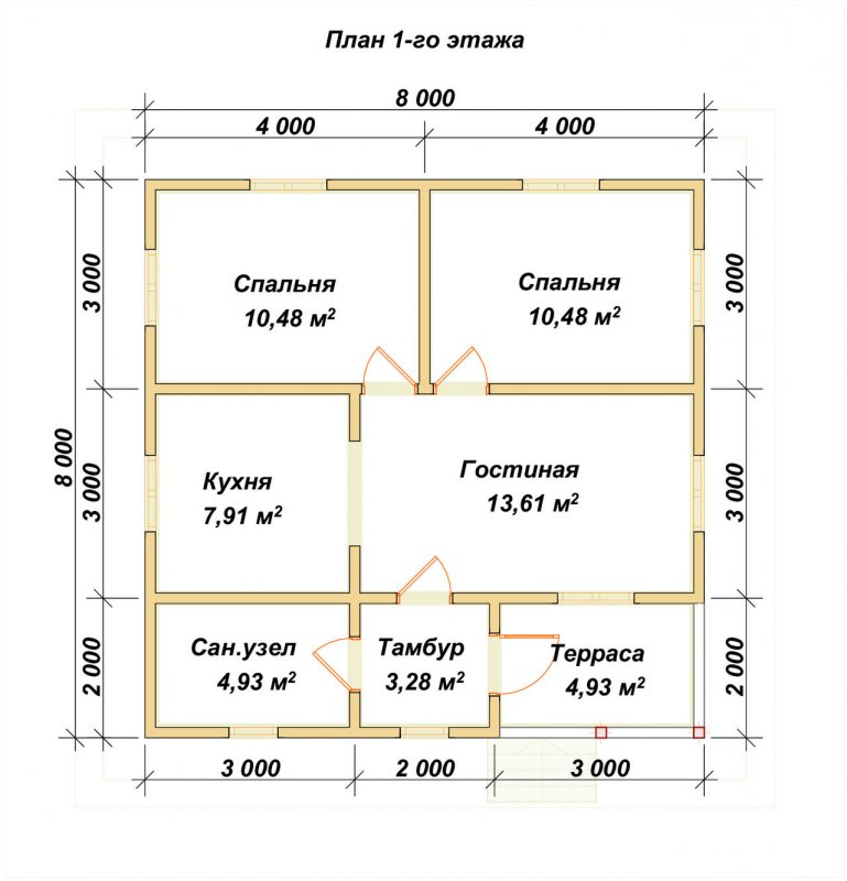 Проекты домов 9х9 двухэтажный из газобетона