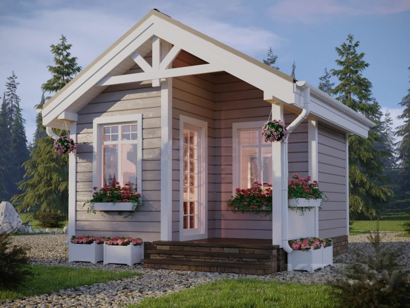 Маленькие дачные домики из бруса