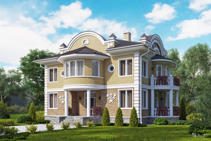 Дом с круглым балконом