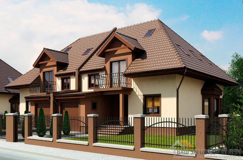 Фасад крыши частного дома