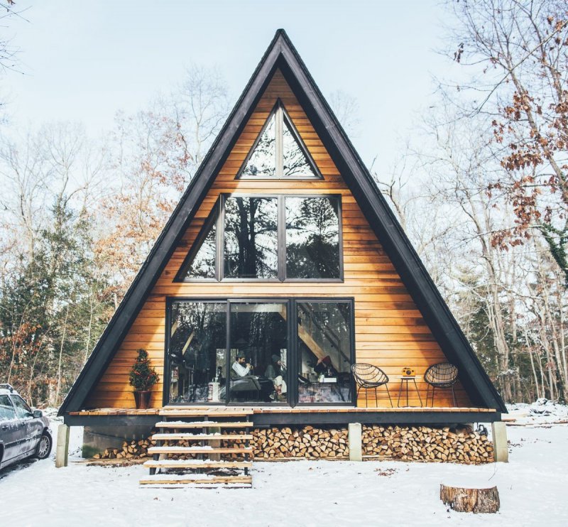 А-образный дом. A-frame. Дом шалаш.