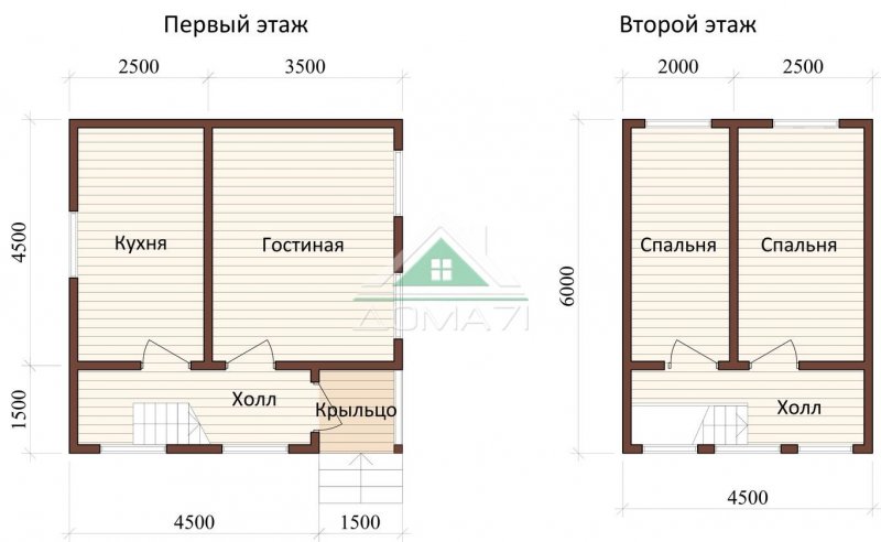 Дом 5х6 с мансардой планировка