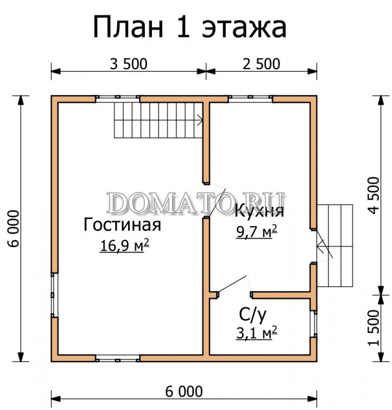 Щитовой дом 6х6 планировка