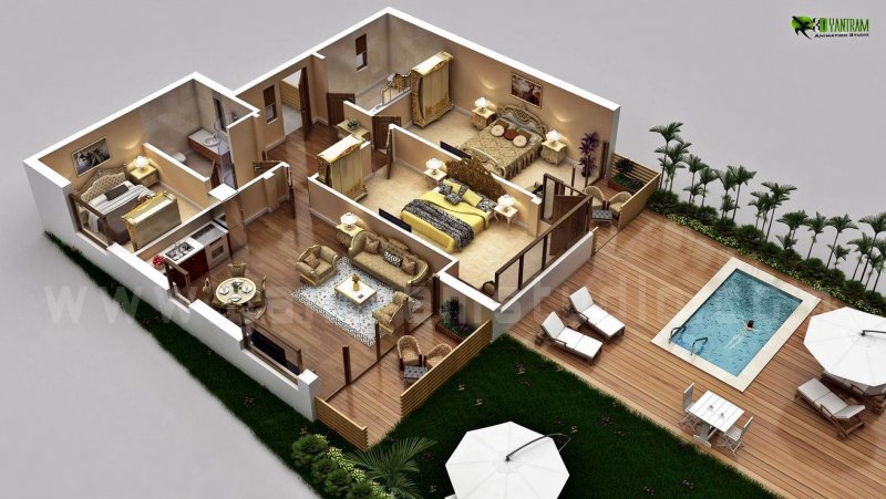 Планировка пентхауса 3d