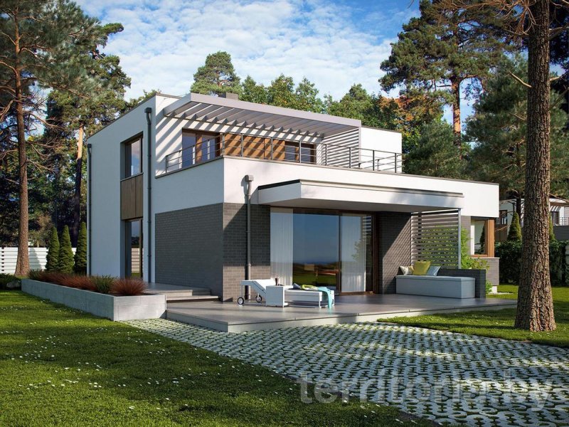 Дуплекс с плоской крышей 20 x 12