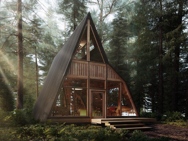 Дом шалаш a-frame
