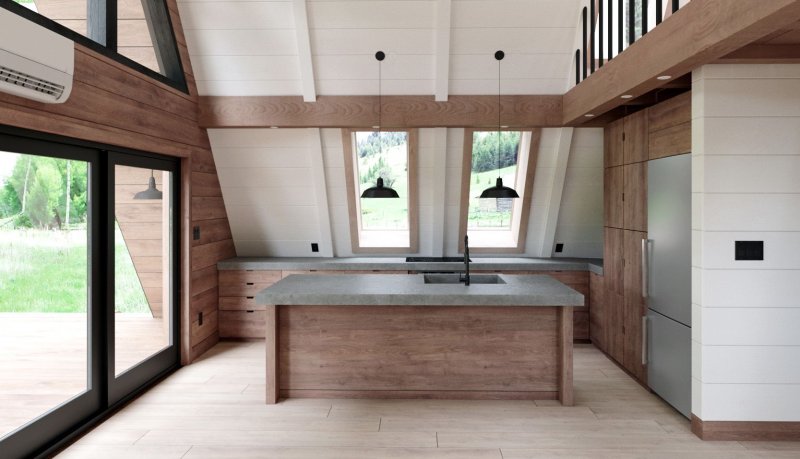 А-образный дом. A-frame. Дом шалаш.