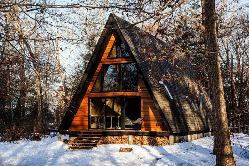 А-образный дом. A-frame. Дом шалаш.