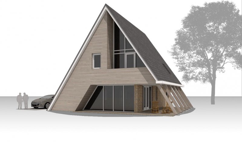 А-образный дом. A-frame. Дом шалаш.