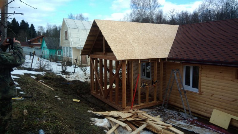 Стеклянная оранжерея пристроенная к дому