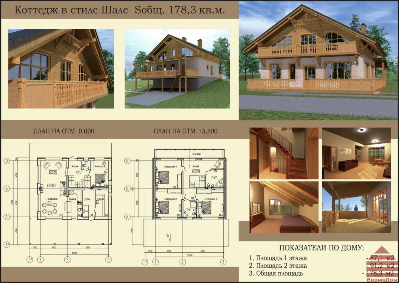 Проект Шале планировки