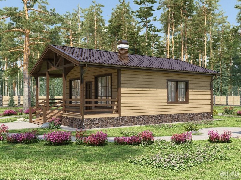 Одноэтажная баня 100м2
