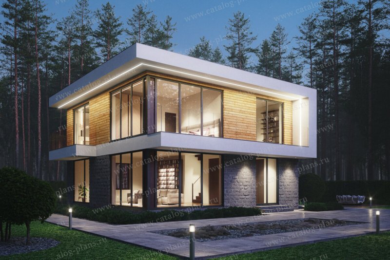 Дом с плоской крышей 150 м2