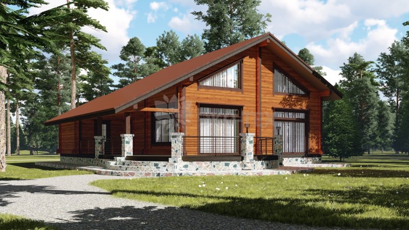 Дом из клееного бруса 250м2 проект