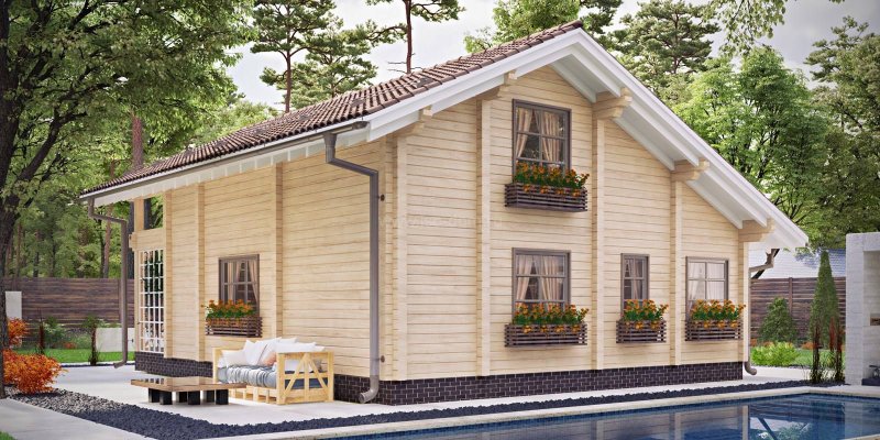 Дом из клееного бруса 100м2 Детинец