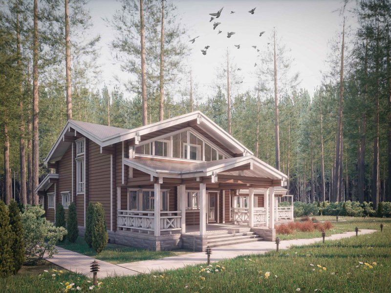 Финские коттеджи из клееного бруса