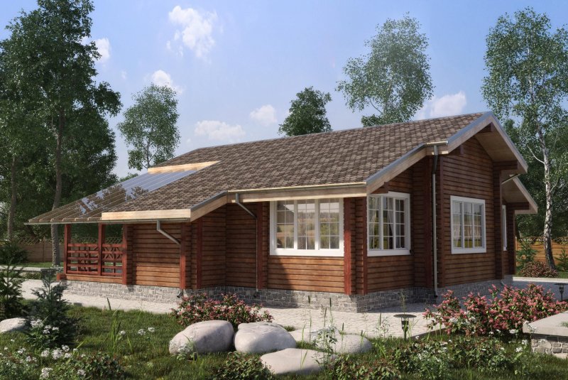 Дом из клееного бруса 80 м2