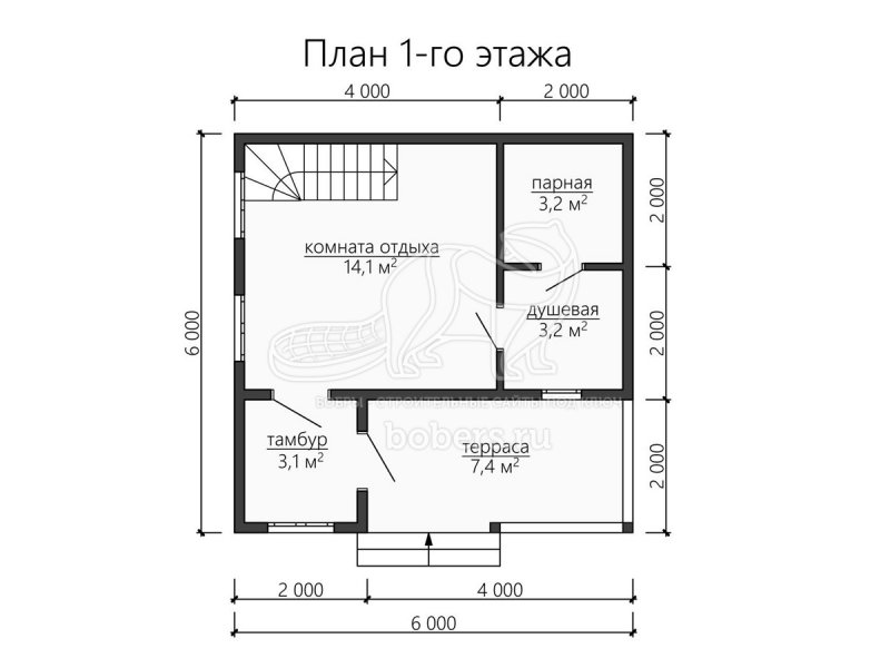 Каркасная баня 6х6 с мансардой проект