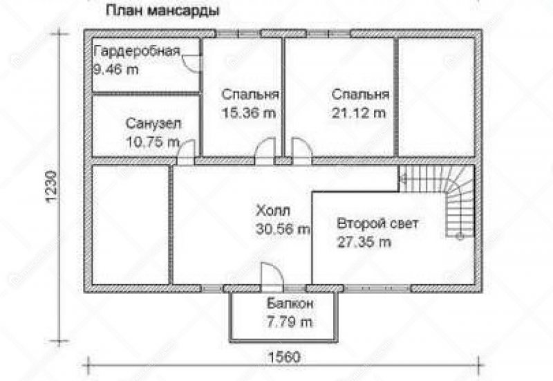 Баня с мансардой 6х6 из бруса планировка