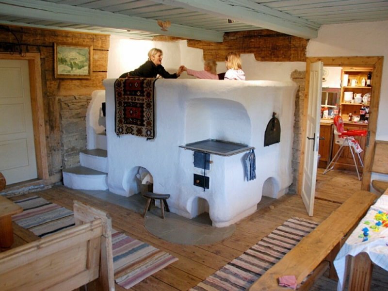 Классическая русская печь с лежанкой