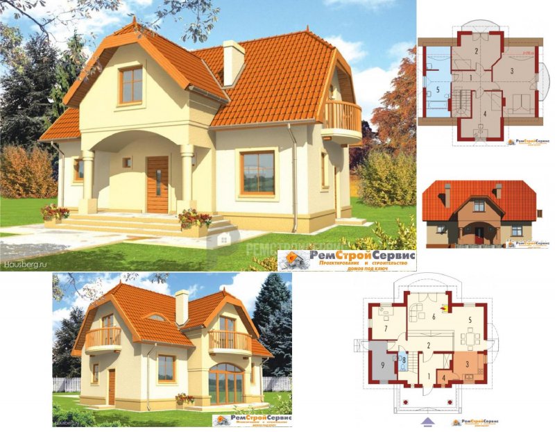 Планировка дома 160 м2 двухэтажный