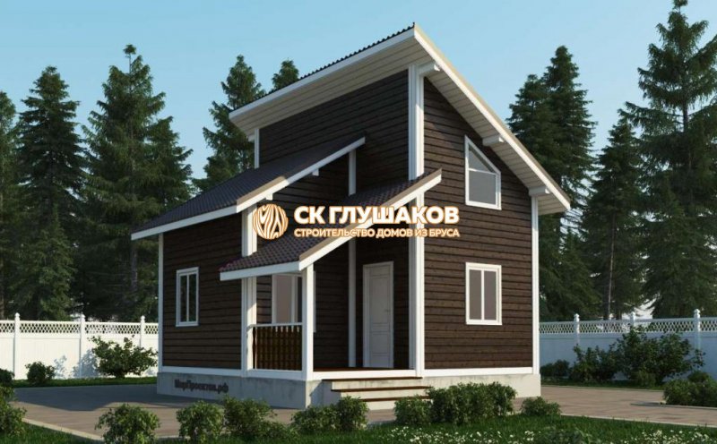 Каркасные домики с разноуровневой крышей